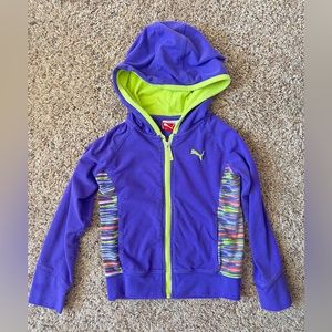 5T girls Puma purple zipper hoodie